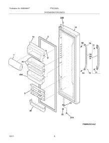 05 - Refrigerator Door parts for Frigidaire Refrigerator FFSC2323LS4 from AppliancePartsPros.com