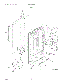 03 - Door parts for Frigidaire Freezer FKCH17F7HWC from AppliancePartsPros.com