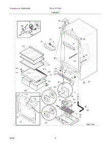 05 - Cabinet parts for Frigidaire Freezer FKCH17F7HWC from AppliancePartsPros.com