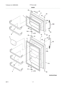 03 - Door parts for Frigidaire Refrigerator FFTR1814LM6 from AppliancePartsPros.com