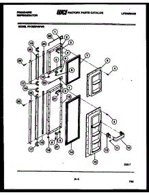 03 - Freezer Door Parts parts for Frigidaire Refrigerator FPCE22V3FF0 from AppliancePartsPros.com