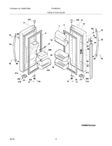 05 - Fresh Food Door parts for Frigidaire Refrigerator FGHB2844LF2 from AppliancePartsPros.com