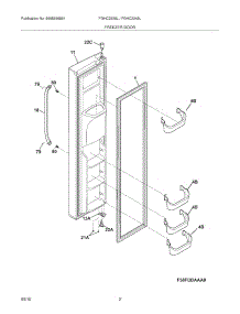 03 - Freezer Door parts for Frigidaire Refrigerator FGHC2335LP0 from AppliancePartsPros.com