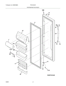 05 - Refrigerator Door parts for Frigidaire Refrigerator FGHC2334KP1 from AppliancePartsPros.com