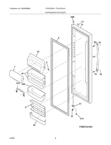 05 - Refrigerator Door parts for Frigidaire Refrigerator FGHC2344KF0 from AppliancePartsPros.com