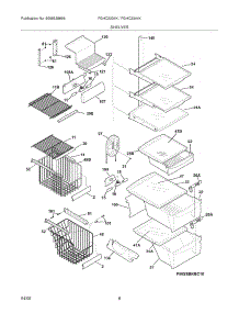 09 - Shelves parts for Frigidaire Refrigerator FGHC2344KF0 from AppliancePartsPros.com