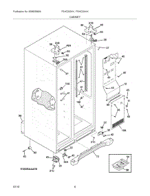07 - Cabinet parts for Frigidaire Refrigerator FGHC2334KP2 from AppliancePartsPros.com