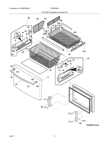 03 - Freezer Drawer - Basket parts for Frigidaire Refrigerator FGHB2846LF5 from AppliancePartsPros.com