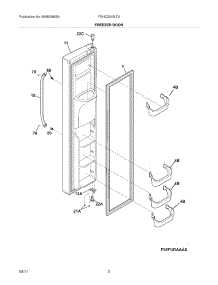 03 - Freezer Door parts for Frigidaire Refrigerator FGHC2345LF3 from AppliancePartsPros.com