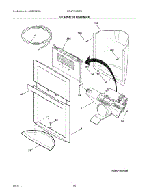15 - Ice & Water Dispenser parts for Frigidaire Refrigerator FGHC2345LF3 from AppliancePartsPros.com