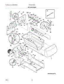 17 - Ice Container parts for Frigidaire Refrigerator FGHC2345LF3 from AppliancePartsPros.com
