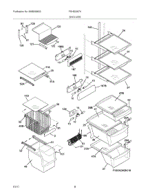 09 - Shelves parts for Frigidaire Refrigerator FGHS2367KW3 from AppliancePartsPros.com