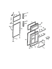 02 - Door Section parts for Frigidaire Refrigerator ATL152HK0 from AppliancePartsPros.com