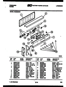 04 - Backguard parts for Frigidaire Range RGS36BNW1 from AppliancePartsPros.com
