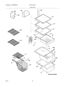 09 - Shelves parts for Frigidaire Refrigerator DFHS2313MF1 from AppliancePartsPros.com