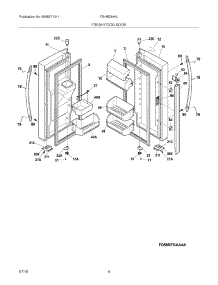 05 - Fresh Food Door parts for Frigidaire Refrigerator FGHB2844LF1 from AppliancePartsPros.com