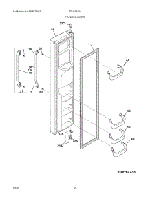 03 - Freezer Door parts for Frigidaire Refrigerator FFUS2613LP2 from AppliancePartsPros.com