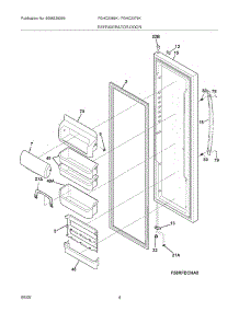05 - Refrigerator Door parts for Frigidaire Refrigerator FGHC2379KP1 from AppliancePartsPros.com