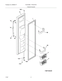 03 - Freezer Door parts for Frigidaire Refrigerator FGHC2379KP2 from AppliancePartsPros.com