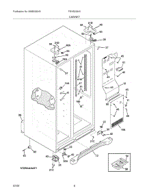 07 - Cabinet parts for Frigidaire Refrigerator FGHS2334KW0 from AppliancePartsPros.com