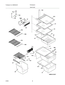 09 - Shelves parts for Frigidaire Refrigerator FGHS2334KW0 from AppliancePartsPros.com