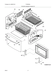 03 - Freezer Drawer - Basket parts for Frigidaire Refrigerator FGHB2846LM1 from AppliancePartsPros.com