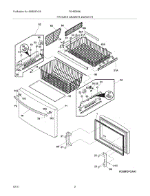 03 - Freezer Drawer, Baskets parts for Frigidaire Refrigerator FGHB2869LE4 from AppliancePartsPros.com