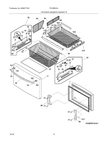 03 - Freezer Drawer - Basket parts for Frigidaire Refrigerator FGHB2844LM3 from AppliancePartsPros.com