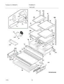 09 - Shelves parts for Frigidaire Refrigerator FGHB2869LF3 from AppliancePartsPros.com