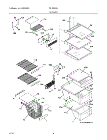 09 - Shelves parts for Frigidaire Refrigerator FGHC2335LP1 from AppliancePartsPros.com