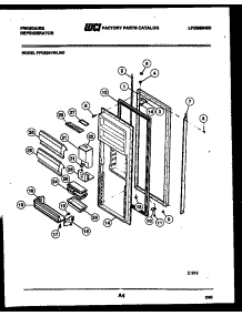 03 - Refrigerator Door Parts parts for Frigidaire Refrigerator FPCE24VWLA0 from AppliancePartsPros.com