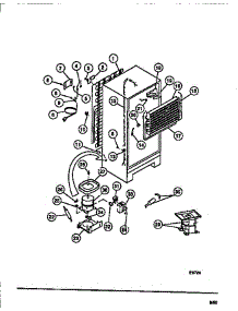 05 - Compressor, Condenser,  Evaporator parts for Frigidaire Refrigerator FPD14TLL1 from AppliancePartsPros.com