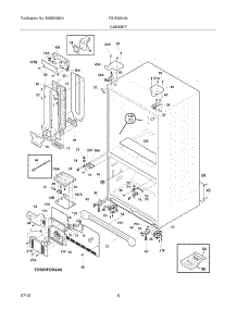 07 - Cabinet parts for Frigidaire Refrigerator FGHN2844LF0 from AppliancePartsPros.com