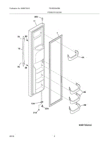 03 - Freezer Door parts for Frigidaire Refrigerator FGHS2334KB5 from AppliancePartsPros.com