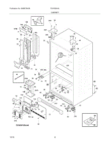 07 - Cabinet parts for Frigidaire Refrigerator FGHN2844LP1 from AppliancePartsPros.com