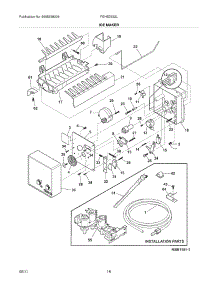 19 - Ice Maker parts for Frigidaire Refrigerator FGHS2332LE3 from AppliancePartsPros.com