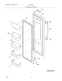 05 - Refrigerator Door parts for Frigidaire Refrigerator FGHS2667KB1 from AppliancePartsPros.com