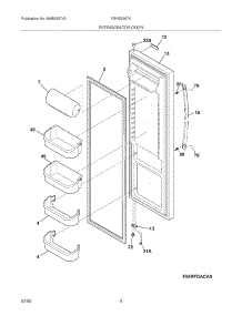 05 - Refrigerator Door parts for Frigidaire Refrigerator FGHS2667KE0 from AppliancePartsPros.com