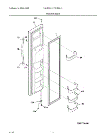 03 - Freezer Door parts for Frigidaire Refrigerator FGHS2634KP2 from AppliancePartsPros.com