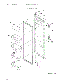05 - Refrigerator Door parts for Frigidaire Refrigerator FGHS2634KP2 from AppliancePartsPros.com