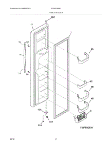 03 - Freezer Door parts for Frigidaire Refrigerator FGHS2679KE1 from AppliancePartsPros.com