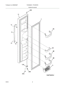 03 - Freezer Door parts for Frigidaire Refrigerator FGHS2679KE2 from AppliancePartsPros.com