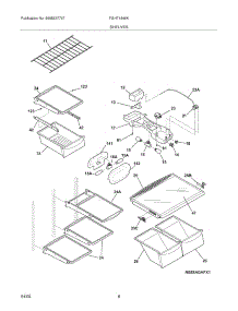 07 - Shelves parts for Frigidaire Refrigerator FGHT1846KP0 from AppliancePartsPros.com