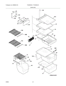 09 - Shelves parts for Frigidaire Refrigerator FGHS2634KQ0 from AppliancePartsPros.com