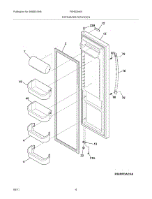 05 - Refrigerator Door parts for Frigidaire Refrigerator FGHS2644KM3 from AppliancePartsPros.com
