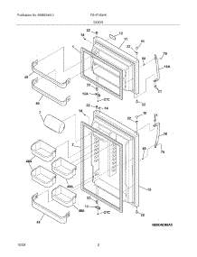 03 - Door parts for Frigidaire Refrigerator FGHT1834KW2 from AppliancePartsPros.com