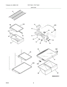 07 - Shelves parts for Frigidaire Refrigerator FGHT1834KW1 from AppliancePartsPros.com