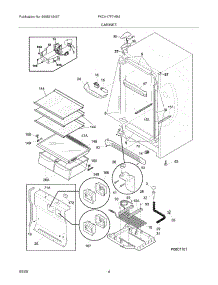 05 - Cabinet parts for Frigidaire Freezer FKCH17F7HBA from AppliancePartsPros.com