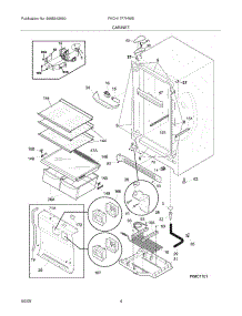 05 - Cabinet parts for Frigidaire Freezer FKCH17F7HWB from AppliancePartsPros.com