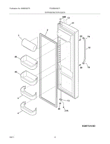 05 - Refrigerator Door parts for Frigidaire Refrigerator FGUS2645LF1 from AppliancePartsPros.com
